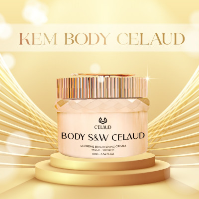 Combo kem dưỡng trắng da body và tẩy tế bào chết Celaud