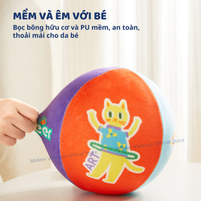 Bóng vải đồ chơi cho bé sơ sinh Mideer Silent Bouncy Ball