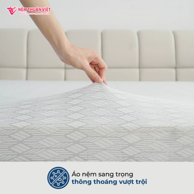 Nệ̣m Foam Premium Thuần Việt - Êm Ái, Thoáng Mát Tối Ưu - Bảo Hành 12 Năm