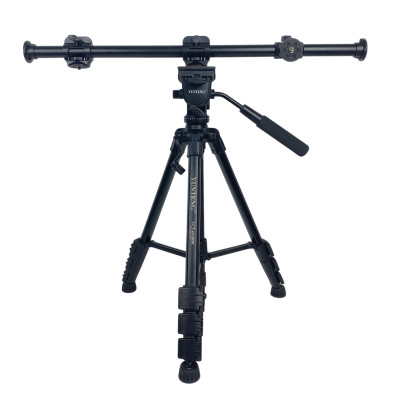 Combo Tripod Yunteng 691 + Thanh Ngang 369 và Đèn RGB vuông - Chân đế chắc chắn kèm remote và kẹp điện thoại - Hàng chính hãng