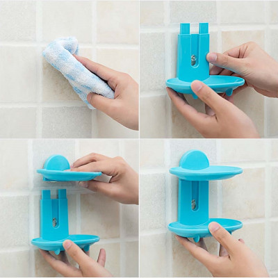 Khay đựng xà bông 2 tầng Inomata màu trắng - Nội địa Nhật Bản