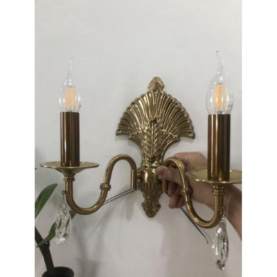 Ảnh thật - đèn tường nến cổ xưa C5103, khuyến mãi kèm theo bóng led