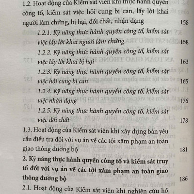 Kỹ Năng Thực Hành Quyền Công Tố, Kiểm Sát Việc Khởi Tố, Điều Tra, Truy Tố, Xét Xử Sơ Thẩm Vụ Án Về Các Tội X.  âm phạm An Toàn Giao Thông