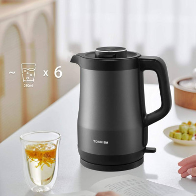 Bình đun siêu tốc Toshiba KT-15DRTVN(H) Màu Đen - Hàng chính hãng