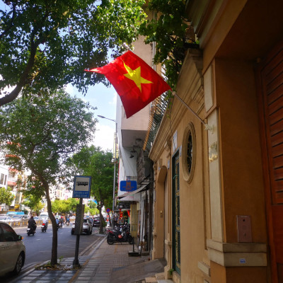 Cờ Việt Nam 70X100cm phi mờ