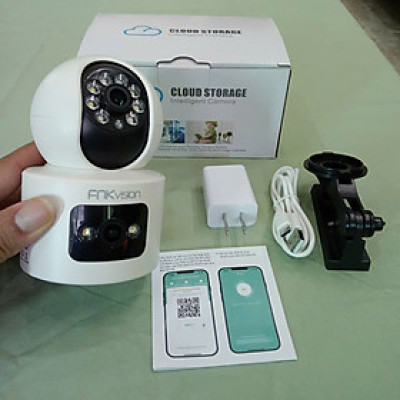 Camera Wifi 2 Mắt 8MPX Xoay 360° – Chống Trộm Hiệu Quả, Hình Ảnh Siêu Nét, ĐÈN TRANG TRÍ