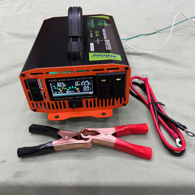 Bộ Kích Điện 12V lên 220V 2000W Sóng Sin Chuẩn – Hàng Nhật, Màn Hình LED Hiển Thị