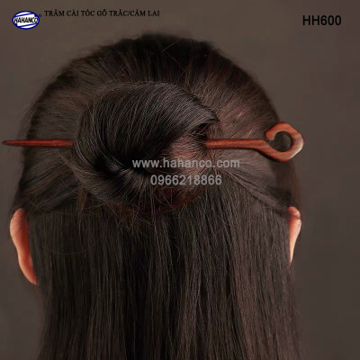 Trâm cài tóc bằng gỗ Cẩm Lai/Trắc (Đủ kiểu dáng) HH600 - phong cách cổ trang, điêu khắc sang chảnh HOT TREND cho nữ  - HAHANCO