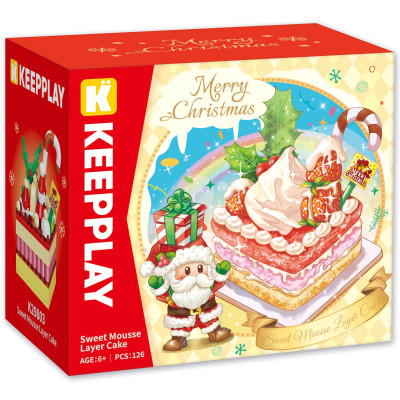 Đồ Chơi Lắp Ráp Chủ Đề Giáng Sinh - Sweet Mousse Player Cake - Keepplay K29803 (126 Mảnh Ghép)