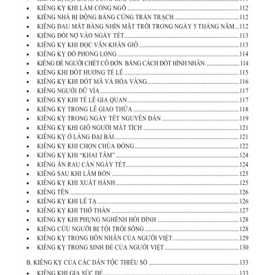 Kiêng Và Cấm Kỵ Của Người Việt Xưa Và Nay