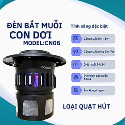 Đèn bắt muỗi CON DƠI model CN06 loại quạt hút - chống nước