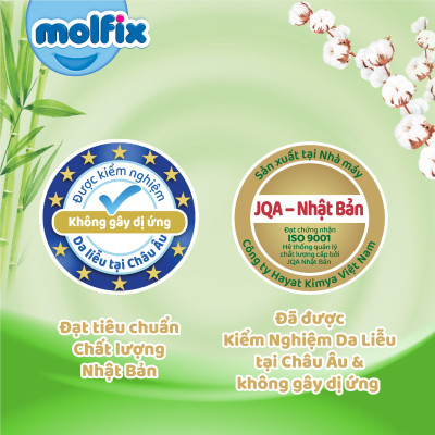 Combo 2 Tã/bỉm quần MOLFIX Thiên nhiên Super Jumbo M60/L52/XL42/XXL38