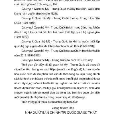 Quan Hệ Mỹ-Trung Quốc - Thăng Trầm Theo Dòng Lịch Sử, Văn Hóa
