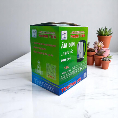 Ca Siêu Tốc Trường An 1.8L Inox 304 Cao Cấp ST06  – Đun Nước Nhanh, An Toàn, Tự Ngắt – Hàng chính hãng