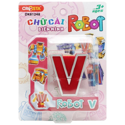 Đồ Chơi Lắp Ráp Biến Hình Robot Chữ Cái V - Cresta DK81247