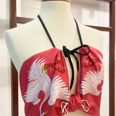 Khăn lụa tơ tằm vuông cuốn biên thủ công Loan 90x90cm