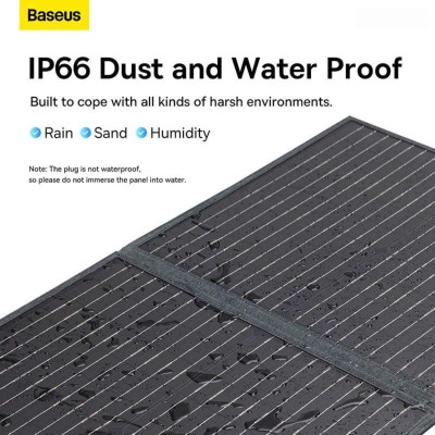 Bộ sạc năng lượng mặt trời Baseus Energy Stack Solar Panel 100W CCNL050006- hàng chính hãng