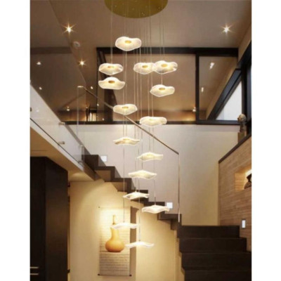 Ảnh thật 200% - Đèn thả thông tầng KATANA cánh lá sen phong thái sang trọng, hiện đại, độc đáo, đèn tô điểm hiện đại DT