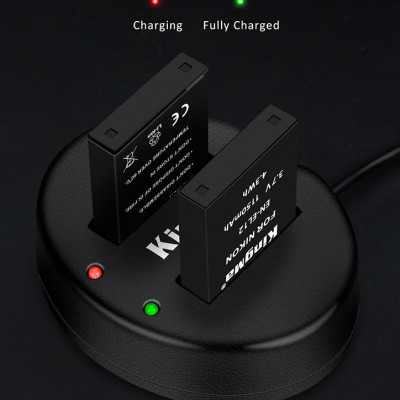 Bộ 2 pin 1 sạc đôi Kingma cho Nikon EN-EL12, Hàng chính hãng