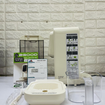 Máy Làm Sữa Hạt 2GOOD SONA I8 Chuyên Dụng Tự Động 100% - Thương Hiệu Malaysia Tự Vệ Sinh Gồm Nhiều Chế Độ Nấu Dung Tích 1.2 Lít Công Suất 1000 W - Hàng Chính Hãng