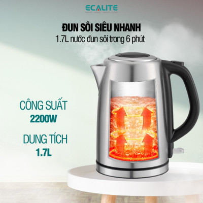 Bình Đun Siêu Tốc Ecalite EK-G1723 (1.7L) - Hàng Chính Hãng 