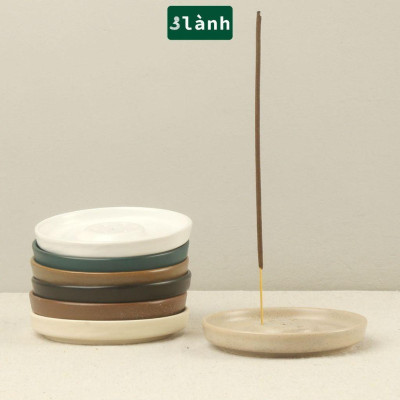 Đế Hứng Nhang Trầm Hương 3 Lành Bằng Gốm Tối Giản Phong Cách Thiền Nhật Đựng Tàn Nhang Giữ Sạch Bàn