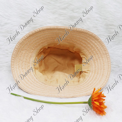 Mũ rộng vành nữ gắn hoa 9 cánh dễ thương, vành rộng 7cm, chất liệu vải cotton oát cao cấp oát mềm mại - Hạnh Dương