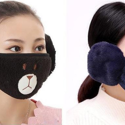 Khẩu trang bịt tai giữ ấm mùa dịch - KTA2 Giao Màu Ngẫu Nhiên 