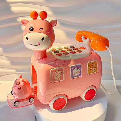 Điện Thoại Đồ Chơi Cho Bé, Ô Tô Đồ Chơi Hình Hươu Phát Nhạc, Hát Ru Vui Nhộn Cho Bé, Đồ Chơi Trẻ Em HT SYS