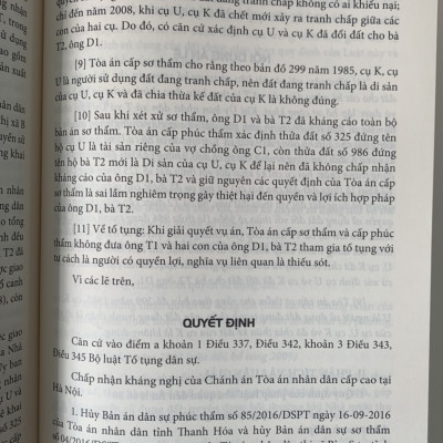 Án lệ Việt Nam - Phân tích và luận giải, tập 1 từ án lệ 01 đến án lệ 43 (tái bản lần thứ hai)