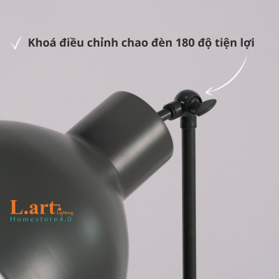 Đèn cây đứng chân máy màu xanh hiện đại, kiến trúc công nghiệp, minimalism DCLA011