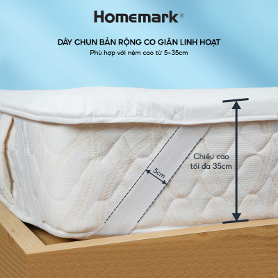 Tấm bảo vệ nệm chống thấm nước Homemark - 4 lớp bảo vệ đệm tuyệt đối, ngăn bụi bẩn, dễ vệ sinh