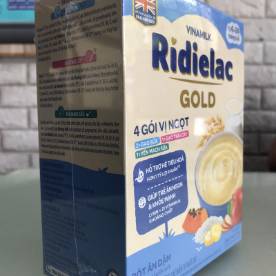 BỘT ĂN DẶM RIDIELAC GOLD 3 VỊ NGỌT - HỘP GIẤY 200G