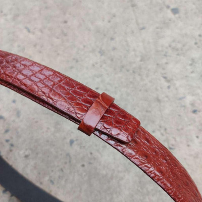 Thắt lưng da cá sấu bông hông mềm dễ sử dụng! TS120B (mặt bạc)