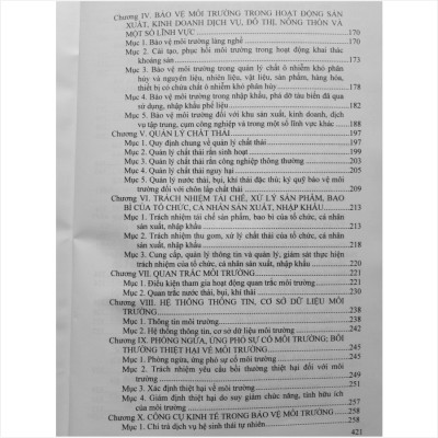 LUẬT BẢO VỆ MÔI TRƯỜNG VÀ CÁC VĂN BẢN HƯỚNG DẪN THI HÀNH