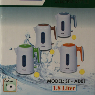 Bình Ấm Điện Siêu Tốc Nhựa AIDI ST-AD01 (1,8 lít) - Màu Ngẫu Nhiên - Hàng Chính Hãng