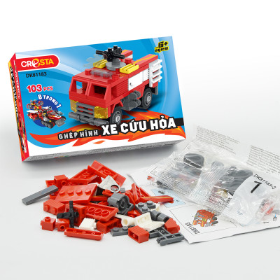 Đồ Chơi: Ghép Hình - Lực Lượng Cứu Hộ_ Xe Cứu Hỏa (103 Chi Tiết) DK81183