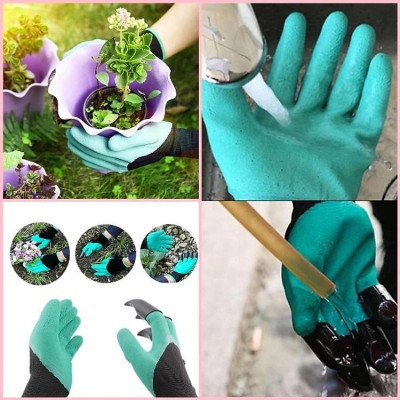 Bao tay làm vườn Găng tay chuyên dụng làm vườn có móng vuốt, chống thấm nước , Cao su Latex co giãn đàn hồi tốt siêu bền