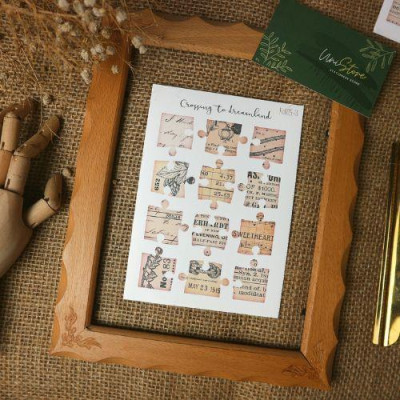 Sticker tự cắt phong cách cổ điển - hình dán tự thiết kế vintage trang trí sổ nhật kí, sổ tay | Bullet journal - kc024