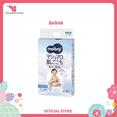 Bỉm dán Moony xanh tiêu chuẩn size  L54