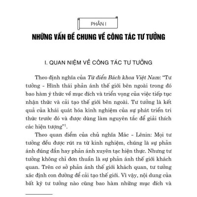 Công tác tư tưởng và những vấn đề đặt ra với công tác tư tưởng trong thời kỳ phát triển mới của đất nước (Xuất bản lần thứ hai, có chỉnh sửa)