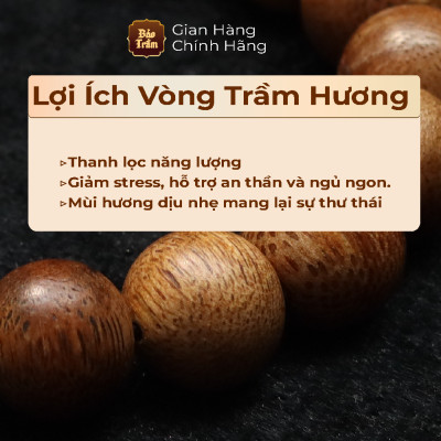 Vòng Trầm Hương 7.0ly – 108 Hạt – Cao Cấp | Bảo Trầm – Chuỗi Trầm Tự Nhiên – Hương Thơm Dịu – Không Hóa Chất