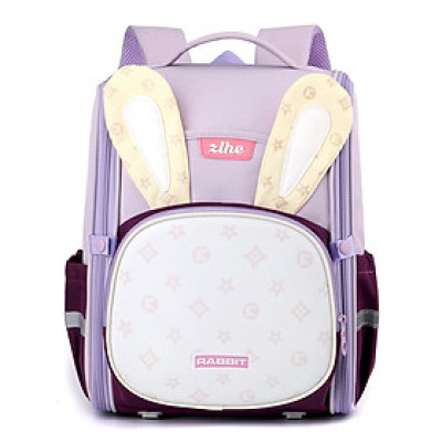 Balo chống gù dáng hộp cho bé, ,balo học sinh tiểu học siêu dễ thương HS9059