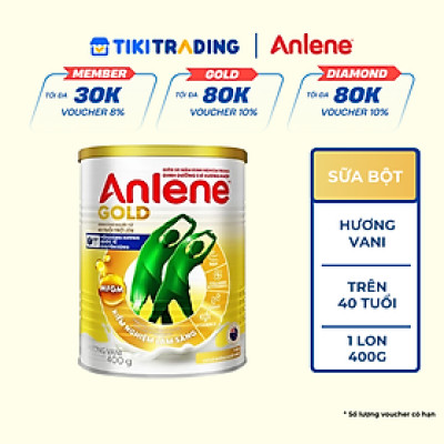 Sữa Bột Anlene Gold Hương Vanilla (Hộp Thiếc 400g)