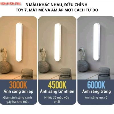 Đèn Led thông minh cao cấp gắn tường, tủ đọc sách tích điện đa năng nhiều cấp độ điều chỉnh ánh sáng bằng nút cảm ứng 1 chạm và điều khiển từ xa có hẹn giờ