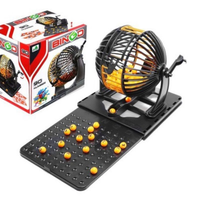 Bộ Lồng Quay Lô Tô Bingo 90 Số LOẠI LỚN ( TẶNG MÓC KHÓA GỖ)