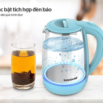 Ấm siêu tốc thủy tinh Sunhouse SHD1215 - Hàng Chính Hãng