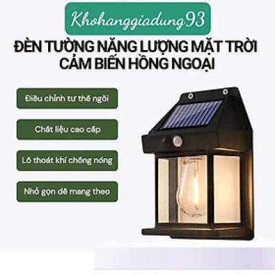 Bộ 2 Đèn Cảm Biến Năng Lượng Mặt Trời – Gắn Trụ Cổng, Tường Rào Trang Trí Cao Cấp