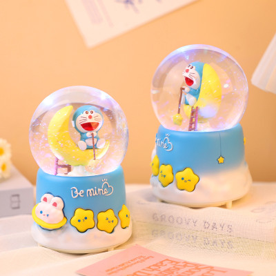 Quả Cầu Tuyết Doremon Câu Cá Trang Trí Quà Tặng Music Box_ Hàng Chính Hãng