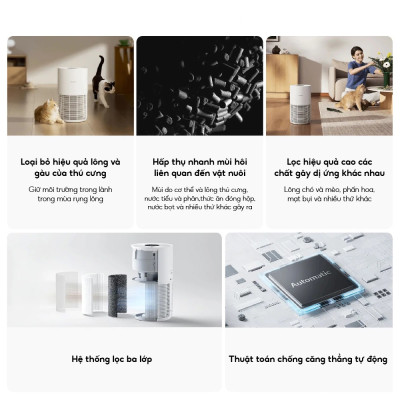 Máy Lọc Không Khí Xiaomi Smart Pet Care Air Purifier | Diện tích 16 -27m2 | Thiết Kế Cho Nhà Có Thú Cưng | Hàng Chính Hãng